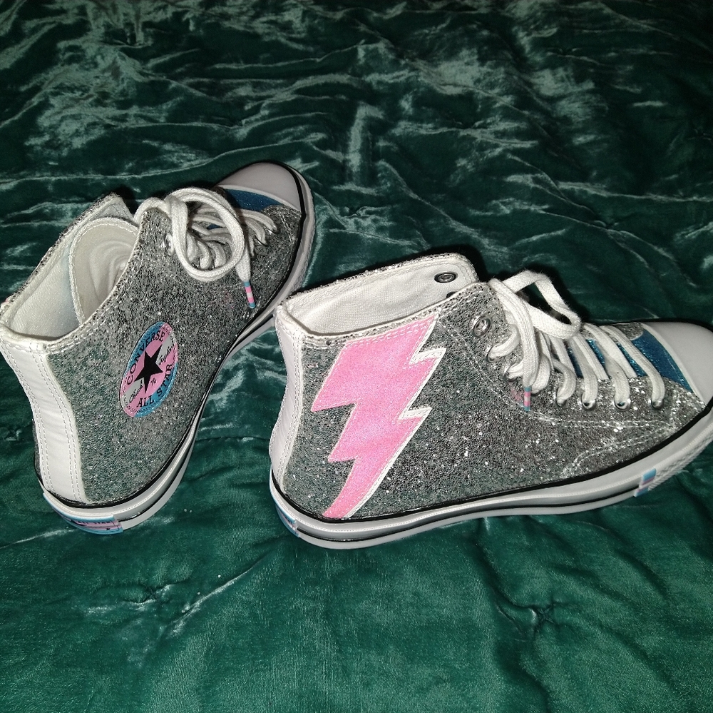 Trans Pride Converse Hi tops 7 1/2